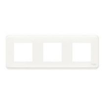 Plaque 3 Postes Blanc Unica - Schneider Electric - Bricoman