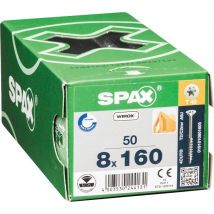 Vis Bois Diam. 8 X 160 Mm Boîte De 50 - Spax