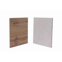 Crédence Stratifié Effet Bois De Chêne/marbre Blanc L.301,50 X L.63 Cm Ép.10 Mm