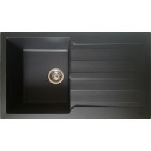 Evier À Encastrer En Résine Noire 1 Cuve - "sierra"