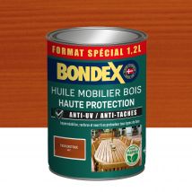 Huile Mobilier De Jardin Bois Haute Protection Teck Exotique 1,2 L - Bondex