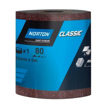 Papier Abrasif 93 Mm L.50 M Grain 80 Rouleau Pour Ponçage Bois Platre Et Enduits - Norton