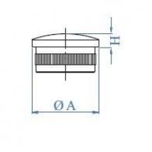 Embout Pour Main Courante Tube Inox 316, 42,4 X 2 Mm