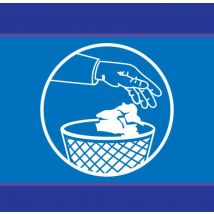 Panneau Utilisez Poubelles L.100xl.100 Mm