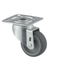 Roulette À Platine Pivotante Caoutchouc Diam.50 Mm 50 Kg - Bricoman