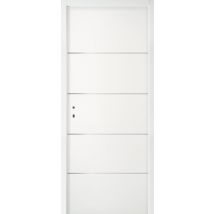 Bloc-porte Laqué Blanc Poussant Gauche H.204 X L.73 Cm Griff'inox - Jeld Wen