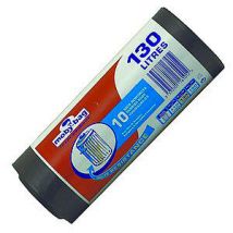 Sac Poubelle Haute Résistance Noir 130 Litres X 10