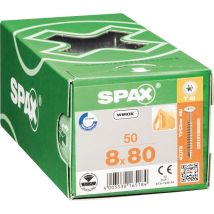 Vis Bois Diam. 8 X 80 Mm Boîte De 50 - Spax - Tecnomat