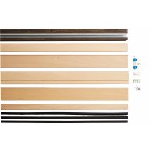 Rail Pour Porte Coulissante Larg.93 Cm Maximum En Applique Aluminium Marron Avec Habillage