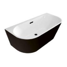 Baignoire Semi Îlot Noire L.170 X L.75 Cm Bacara - Balneo