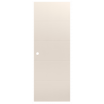 Porte Coulissante Seule Quattro Prépeinte Larg.83 Cm Alvéolaire Entaillée