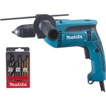 Perceuse À Percussion Filaire 680 W + Coffret Accessoires Perçage - Makita - Hp1641k1x