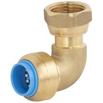 Raccord Coude Femelle Écrou Libre F.15x21(1/2'') Universel Cuivre / Multicouche / Per Automatique Diam.16 Mm - Tout Push - Tecnomat