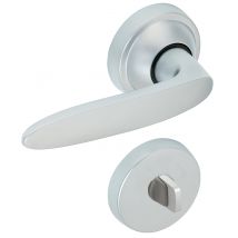 Poignées De Porte Sur Rosace Chrome Velours Jazz Zamak X2 - Vachette