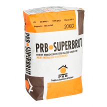 Prb Superbrut - Enduit Monocouche Semi Allégé Grain Fin Blanc De Noirmoutier - 20 Kg