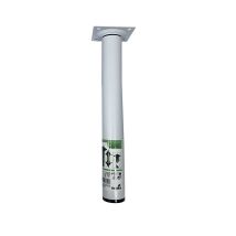 Pied De Meuble Rond En Acier Télescopique H.21 À 35 Cm Diam.3 Cm Blanc - Hettich