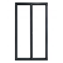 Porte-fenêtre Aluminium H.120 X L.215 Cm Ouvrant À La Française 1 Vantail Gris