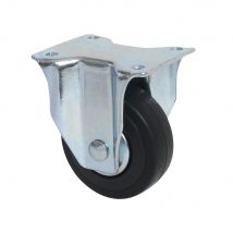 Roulette À Platine Pivotante Caoutchouc Diam. 50 Mm Haut.65 Mm 40 Kg - Bricoman