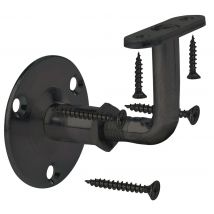 Support En Acier Noir Réglable Pour Main Courante - Bricoman