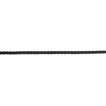Corde Tressée Polypropylène Noir, Résistance Rupture Indicative 100kg, Diamètre 2,8mm