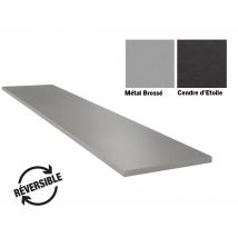 Plan De Travail Stratifié Gris Métal Brossé/cendre D'Étoile L.2050 X P.650 X Ép.38 Mm Hydrofuge