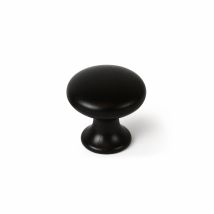 Bouton Zamak D25 Mm Noir Mat - Bricoman