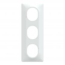 Plaque De Finition 3 Postes Blanche Ovalis - Schneider Electric - Tecnomat