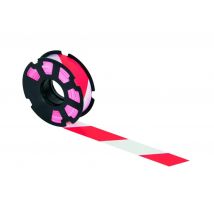 Ruban Rouge/blanc L.l.500 M X L.50 Mm Rubaplast - Taliaplast