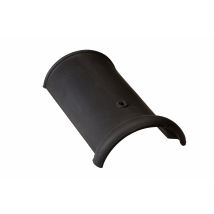 Faîtière Demi Ronde De 33 Universelle Noir - Monier