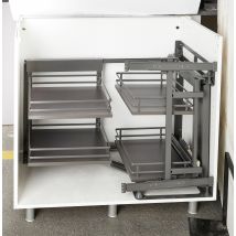 Panier D'Angle Coulissant Droit Gris