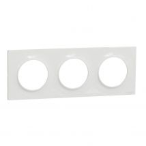 Plaque De Finition 3 Postes Blanche Odace Styl - Schneider Electric