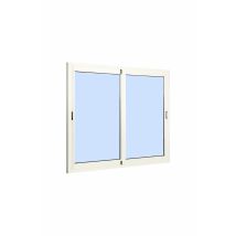 Fenêtre Aluminium H.125 X L.120 Cm Coulissant 2 Vantaux Blanc