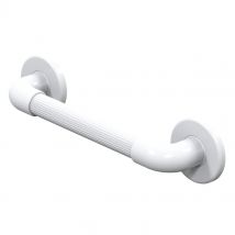 Barre D’appui Droite 30 Cm Texture Cannelée Gainée Upvc Blanc- 01400wh-ls Akw