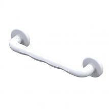 Barre D’appui Droite Ergonomique 45 Cm Gainée Upvc Blanc - 01610wh-ls Akw