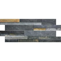 Plaquette De Parement Grès Cérame Émaillé Intérieur / Extérieur L.16 X L.40 Cm - Quarzo Iron