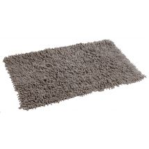 Tapis De Bain Coton Chenille Gris L.50 X L.80 Cm