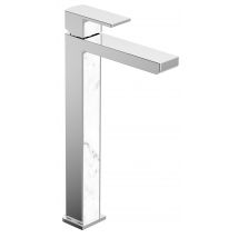 Mitigeur Lavabo Bec Haut Essenmarmo Blanc Chromé - Bricoman