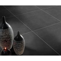 Carrelage Sol Intérieur Effet Béton L.45,70x L.45,70cm - Corvino Anthracite