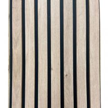 Lot 2 Panneaux Décoratifs Tasseaux Chêne Naturel 250x28.7x2cm