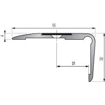 Nez De Marche Aluminium Avec Bande Antidérapante L.300 X L.5,50 Cm - Bricoman