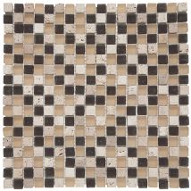 Mosaïque De Pierre Et Verre Depoli Beige