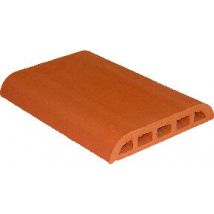 Chaperon Plat 1/4 De Rond Terre Cuite Long.40 Cm