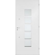 Porte D'Entrée Aluminium Blanche Poussant Gauche H.215 X L.90 Cm Fuji