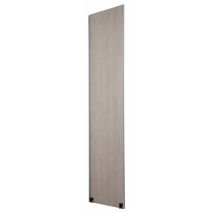 Porte De Placard Coulissante - 1 Vantail Décor Chêne Cendré Partitionné Miroir 10x900x2500mm