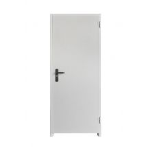 Porte De Sécurité En Acier Pleine Blanche 209x89 Cm Poussant Gauche