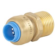 Raccord Mâle M.15x21(1/2'') Universel Cuivre / Multicouche / Per Automatique Diam.12 Mm - Tout Push - Bricoman