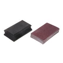 Cale À Poncer + 20 Abrasifs 73 X 123 Mm Grains Assortis Auto Agrippant Pour Ponçage Au Décapage Du Bois Peinture Métal - Sea
