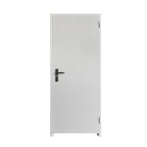 Porte De Sécurité En Acier Pleine Blanche 209x89 Cm Poussant Droit