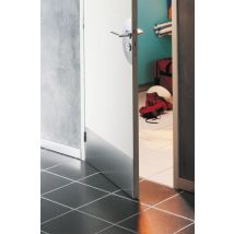 Plaque Propreté Demi-lune 300 X 150 Mm Ad. Satin Argent - Vachette