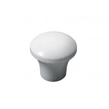 Bouton En Bois Blanc Verni Diam.28 Mm